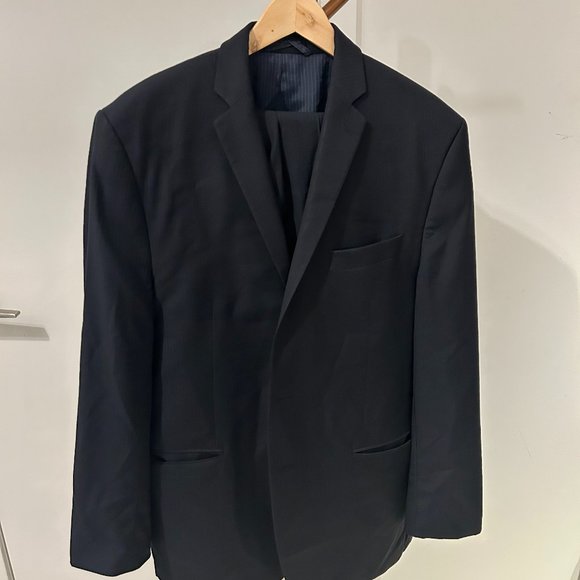 Calvin Klein Black Pinstripe Suit - Picture 1 of 7